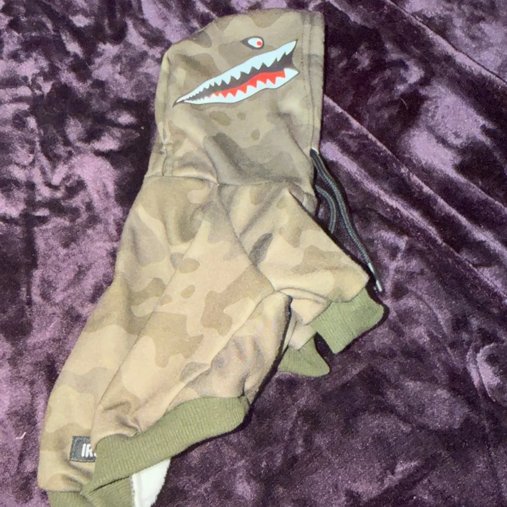 Camo Shark Hoodie for Dogs - Olive Green Dog Sweatshirt